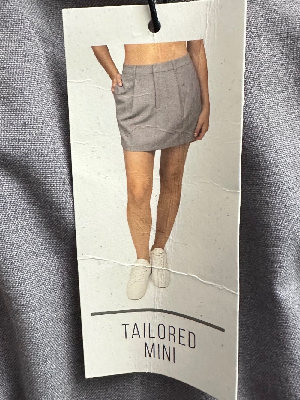 True Craft Tailored Mini Skirt - Grey, NWT, Size L